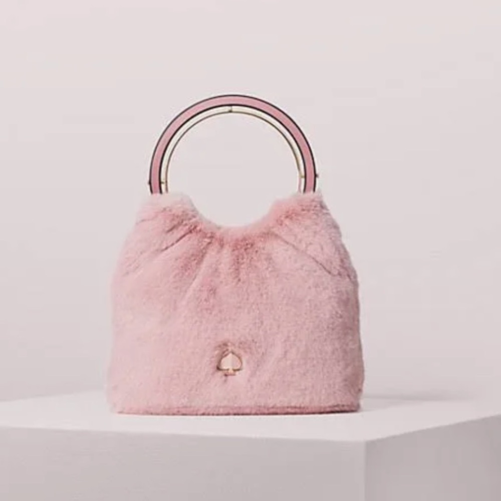 Kate Spade Pink Faux Fur Handbag